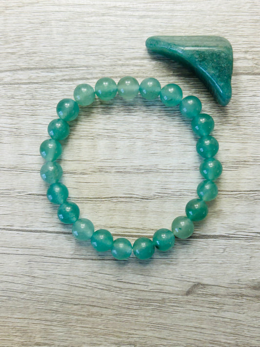 Green Aventurine Crystal Healing Bracelet - Emotional Healing, Luck & Creativity