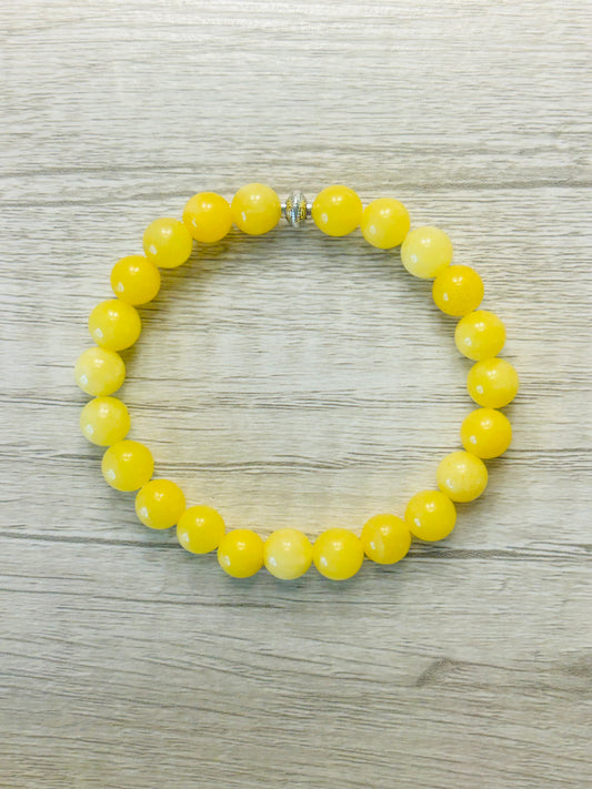 Yellow Agate Crystal Healing Bracelet