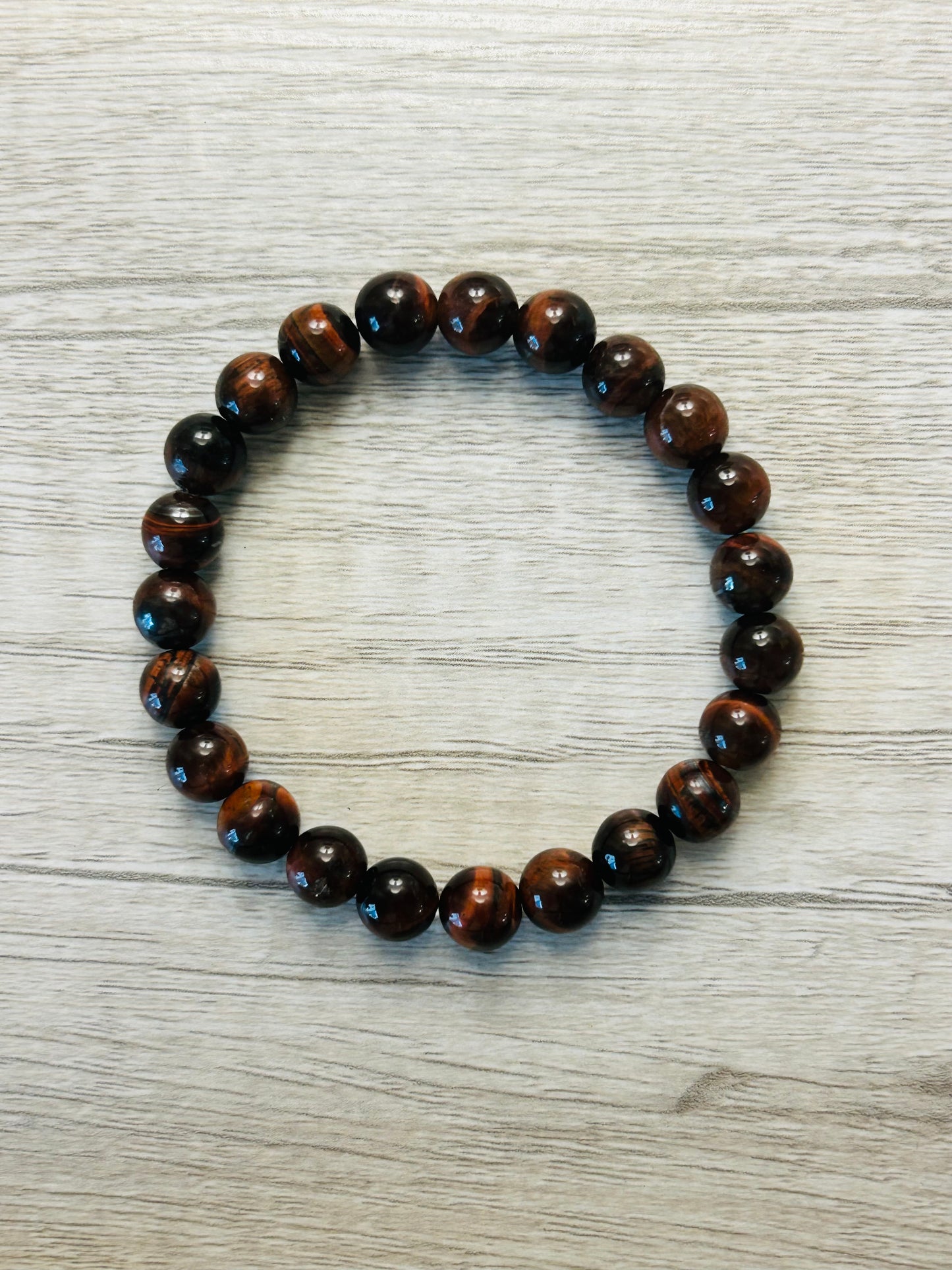Red Tiger's Eye Crystal Healing Bracelet